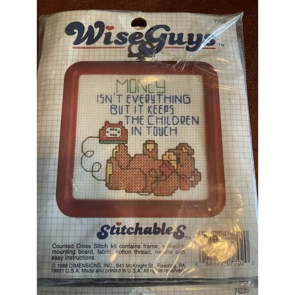 Lot 4 VTG Cross Stitch Kits NIP Wise Guys Sunset And New Berlin Co Made In USA - Picture 4 of 6